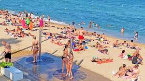 europe beach voyeur - 4K WALK BARCELONA Beach REALITY SHOW Spain 4k VIDEO Travel vlogger - YouTube