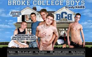Gay College Boys Fucking - Broke College Boys: Review of brokecollegeboys.com - GayDemon