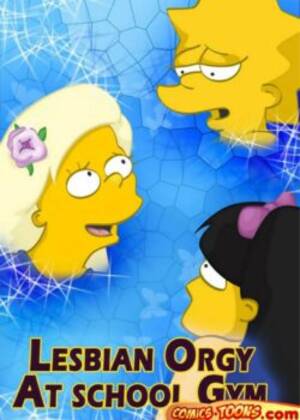 lesbian orgy animation - Lesbian Orgy At School Gym | The Simpsons Porn