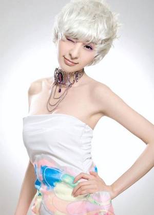 Cute Short Hair Asian Porn - Asian women hairstyle with white hair_very cool hair.jpg