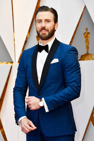 Chris Toms Porn - Oscars 2017: Chris Evans is Your Bearded Boo in Blue | Tom + Lorenzo