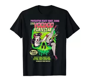 black porn star voodoo - Horror Art Voodoo Porn Star Psychobilly Punk Art T-Shirt - AliExpress