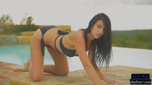 Hot Strips Off Bikini Porn - Gorgeous brunette teen strips off bikini for Playboy - XVIDEOS.COM