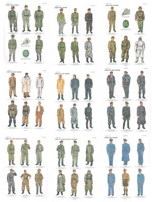 German Uniformes - Some of the various German WWII uniforms from the \