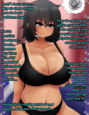 Anime Big Tits Porn Captions - A tomboys Titiful dilemma [Tomboy] [Solo female] [Big tits] [Tan line] [no  sex] [Artist-The Only shoe] free hentai porno, xxx comics, rule34 nude art  at HentaiLib.net