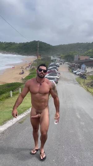 brazil nudist pre model - Dick Cock: Naked Brazilian in Public - ThisVid.com
