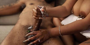 handjob black cumshot - Milf Gives Bbc Handjob HD SEX Porn Video 5:47