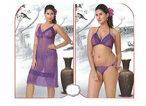 50s Style Sexy Nightgowns - Indiatrendzs Women's Sexy Hot Nighty Light Purple 3pc Set Bedroom Sleepwear  Freesize Indiatrendzs http:/