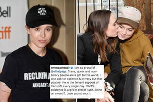 Ellen Page Porn Captions - Elliot Page's wife Emma Portner is 'so proud' and says spouse's 'existence  is a gift' after he comes out as transgender | The Irish Sun