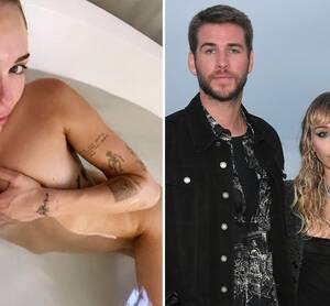 Miley Cyrus Porn Captions Dad - Miley Cyrus goes completely naked as she shares selfie from her bathtub  after she shades ex-husband Liam Hemsworth | The Sun