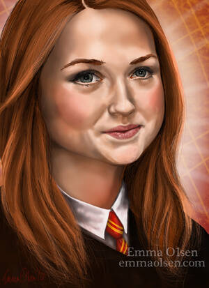 Bonnie Wright Harry Potter Porn - Art by Emma Olsen â€” Fanart of Bonnie Wright (Ginny Weasley) for the...