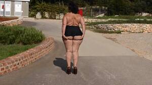 big fat mature ass outdoors - Mature Lady Naked Big Ass in Miniskirt Outdoors Porn Video | HotMovs.com