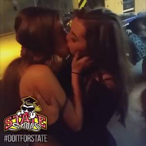 lesbian girls making out - College girls kissing compilation