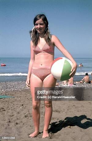 fkk vintage nude - Teenage Girl On Beach High-Res Stock Photo - Getty Images
