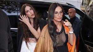 Demi Moore Porn Action - Demi Moore Goes Braless at Paris Fashion Week: Photos