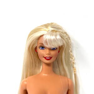 Blonde Barbie Doll Porn - Nude Barbie Doll Braid Blond Hair Blue eyes Red Lips Twist & Turn #230 -  Walmart.com