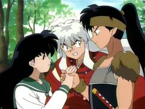 Kagome Hojo Porn - Note: Kagome was merely thanking Koga for his help here and InuYasha still  flipped out.