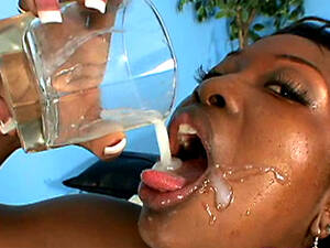 hot black girl drinks cum - Description: Aryana Starr drinks sperm from a glass. You never saw such  video earlier. White guy with big cock does a shot in.