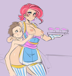 Mlp Mrs. Cake Porn - maniacpaint, cup cake (my little pony), mrs. cake, my little pony, my  little pony: friendship is magic, 1boy, 1girl, age difference, apron, blue  eyes, blush, breasts, brown hair, clothed female nude male,