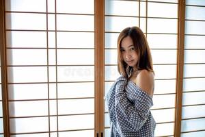 free porn japanese nudist - Girl Wearing Yukata on Lower Body and Nude on Upper Stock Photo - Image of  beauty, japan: 172455968