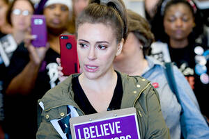 Celebrity Alyssa Milano Hairy Pussy - Alyssa Milano Cries Recalling Sexual Assault at Pop Star's Concert