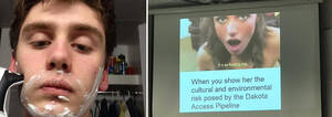 College Porn Meme - This Guy Used A Porn Meme For A College Presentation On DAPL And No One  Knows How To Feel
