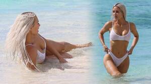 Big Bikini Tit Kim Kardashian Porn - Kim Kardashian's Big Boobs and Ass in Transparent Wet Bikini on a Beach in  Turks and Caicos - Hot Celebs Home