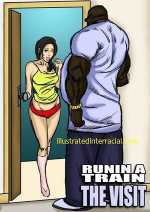 interracial fucking train - Runin A Train Visit- illustrated interracial - Porn Cartoon Comics