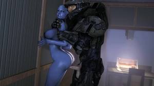 Halo And Mass Effect Porn - ... 3D Animated Asari Crossover Halo Liara_T'Soni Mass_Effect Master_Chief  Source_Filmmaker Spartan noname55 // 1920x1080 ...