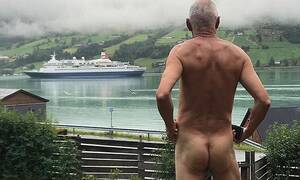 norway nude beach clips - Norwegian politician, 71, mounts a NAKED protest against the growing number  of cruise ships | Daily Mail Online