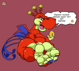 Mario Foot Porn - The Big ImageBoard (TBIB) - 3 toes anthro butt coin dialogue dragon feet  female foot fetish hooktail lazzylad looking at viewer looking back mario  bros nintendo paper mario soles solo speech bubble