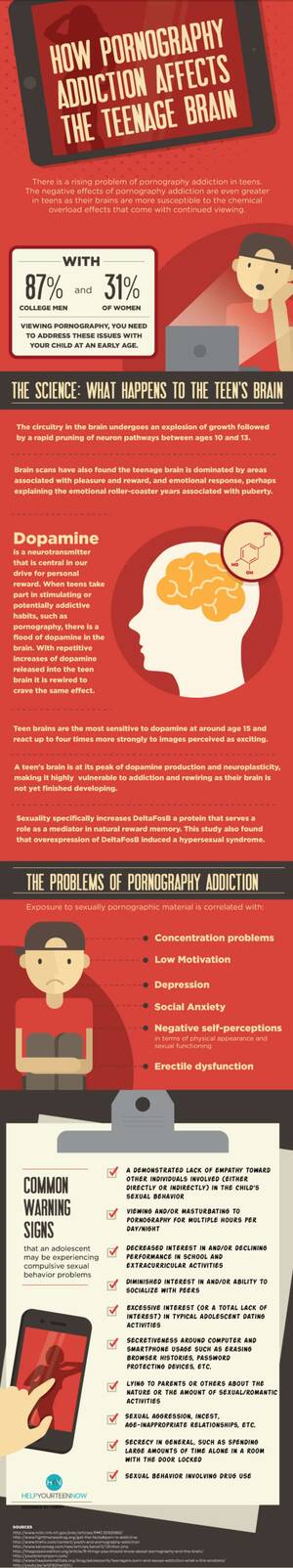 Effect Of Porn - How Pornography Affects the Teenage Brain - Infograph | Council on Recovery