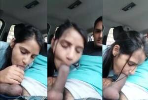 desi girl sucking cock - Desi outdoor sex video of a girl sucking a dick in a van