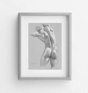 American Dad Porn Pencil Art - Male Nude Sketch PRINT of Art Pencil Drawing Male Nude - Etsy