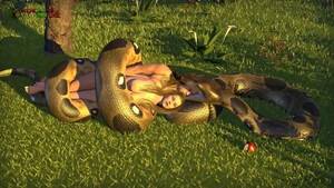 anaconda cartoon sex - Adam and Eve eaten by snake - ThisVid.com