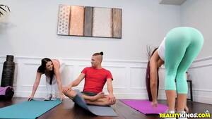 group yoga pants porn - Adriana, Angela - Group Yoga Anal And Squirting Orgasms