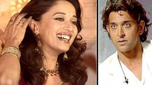 naked indian actress madhuri pics - Madhuri Dixit Caught Hrithik Roshan Wearing A Towel â€“ India TV