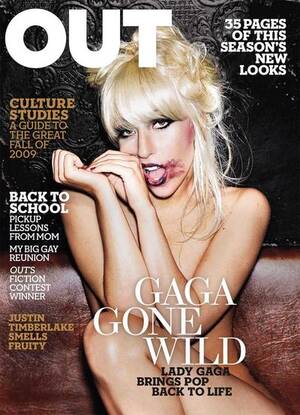 lady gaga ass - Lady Gaga Covers 'Out' Magazine as a Vamp for September 2009