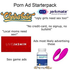Dumb Porn Ads - Porn Ad Starterpack : r/starterpacks