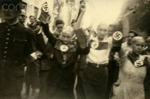 French Nazi Collaborators Women Porn - French women accused of collaborating with the Germans paraded in the  streets. It appears they also are being compelled to give the Hitler  salute, ...