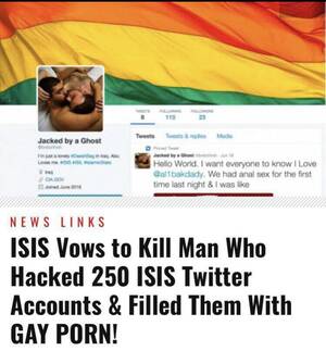 Isis Muslim Gay Porn - Man hacks ISIS Twitter accounts with gay porn. ISIS swears to kill him. :  r/madlads