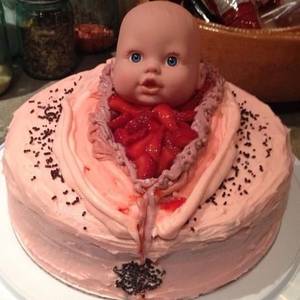 funny pussy birthday cakes - From the bloody strawberries and chocolate jimmy pube-stubble to the supple  lips and real doll head, this vagina cake truly is best-of-breed.