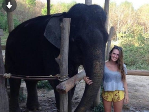 girl takes elephant dick - This Tinder Chick Posing With An Elephant Is Into Way Weirder Shit Than  You'd Possibly Imagine | Barstool Sports
