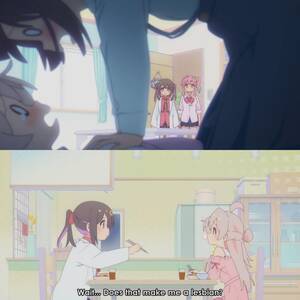 Ecch Lesbiansi Anime School Girl - Does that make me a lesbian? (Onimai ep4) : r/yurimemes