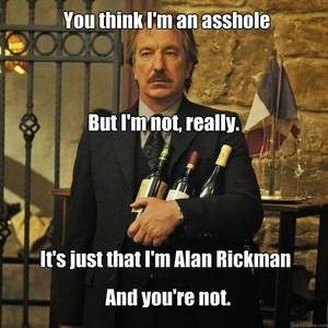 Alan Rickman Cartoon Porn - While folks may be more familiar with his disdainfully darker characters,  it hasn't all been tales of toad-tone-voiced villains for Alan Rickman.