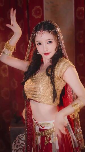 Asian Lucy Thai Porn Fishnet - adorable sexy traditional oriental belly dancer girl dancing - Art Sexy  Girl | OpenSea