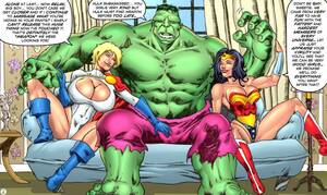 Hulk Fucks Wonder Womans Ass - Wonder Woman & Power Girl- The Big One! - Hentai Comics Free