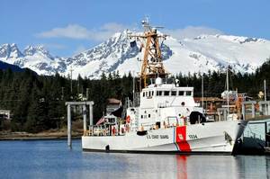 Juneau Alaska Porn - The United States Coast Guard Cutter Liberty is stationed in Juneau, Alaska.  She is docked at the Don Statter Harbor in Auke Bay.