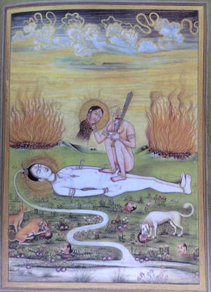 Asuras Wrath Durga Porn - Kali and Shiva by the stream.