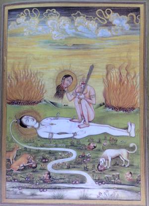 Asuras Wrath Durga Porn - Kali and Shiva by the stream.